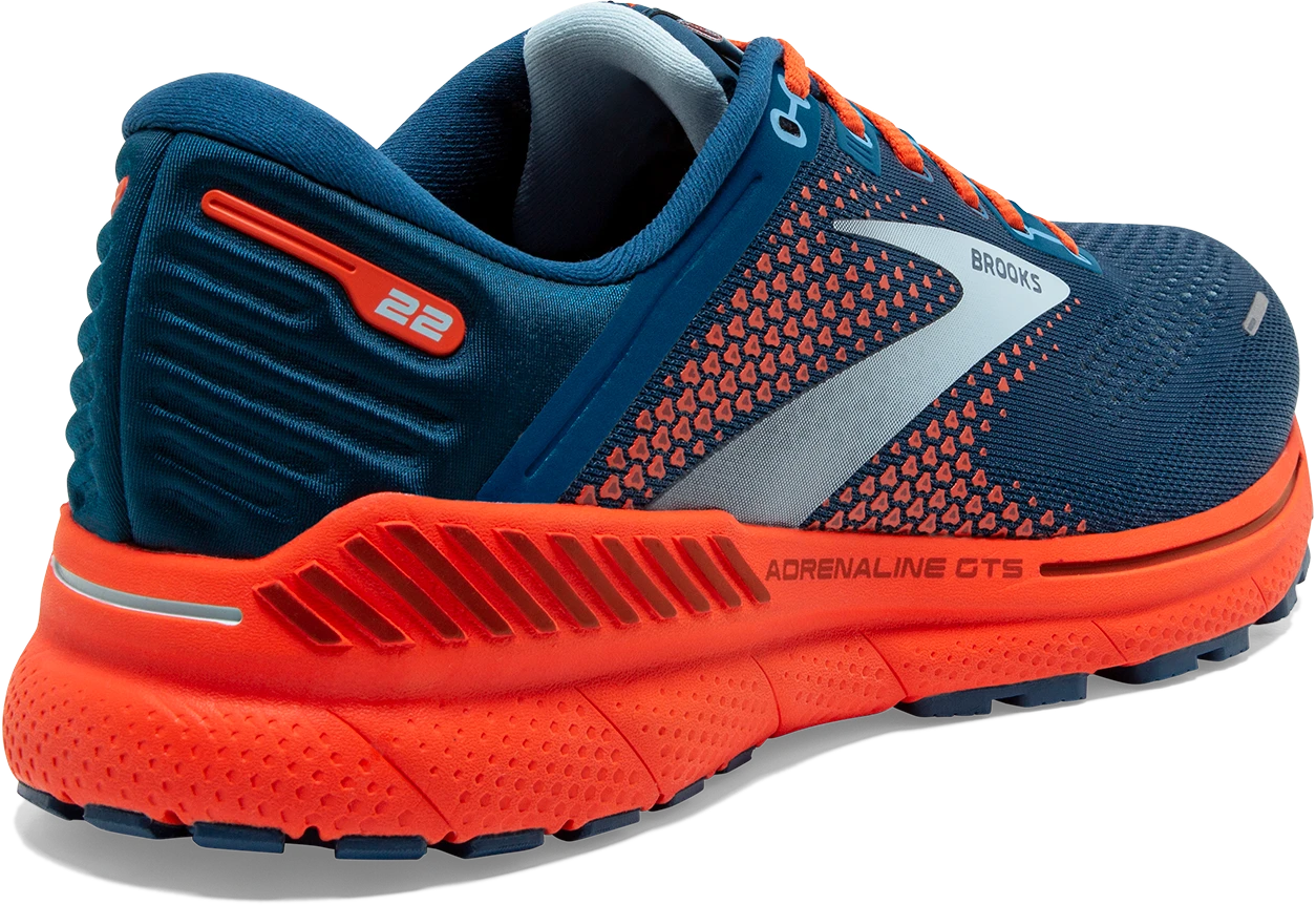 BROOKS Men's Adrenaline GTS 22 (404 - Blue/Light Blue Orange) 6 BROOKS Men's Adrenaline GTS 22 (404 - Blue/Light Blue Orange) - Image 4