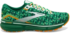 BROOKS Men's Ghost 15 “Run Lucky” (371 - Green/White/Orange)