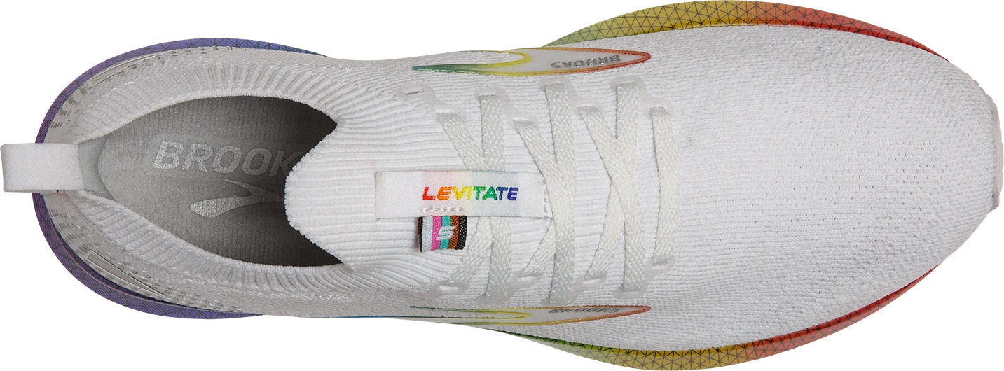 BROOKS Men’s "Love Moves" Levitate Stealthfit 5 (197 - White/Oyster/Multi) 7 BROOKS Men’s "Love Moves" Levitate Stealthfit 5 (197 - White/Oyster/Multi) - Image 5