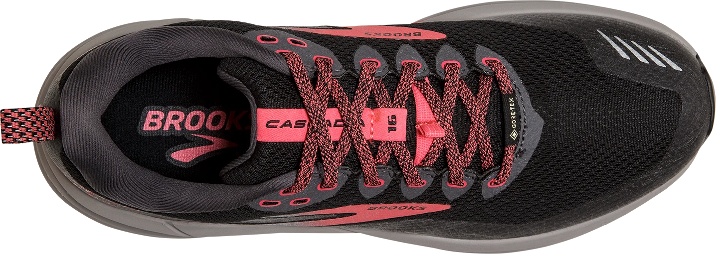BROOKS Women's Cascadia 16 GTX (071 - Black/Blackened Pearl/Coral) 7 BROOKS Women's Cascadia 16 GTX (071 - Black/Blackened Pearl/Coral) - Image 5