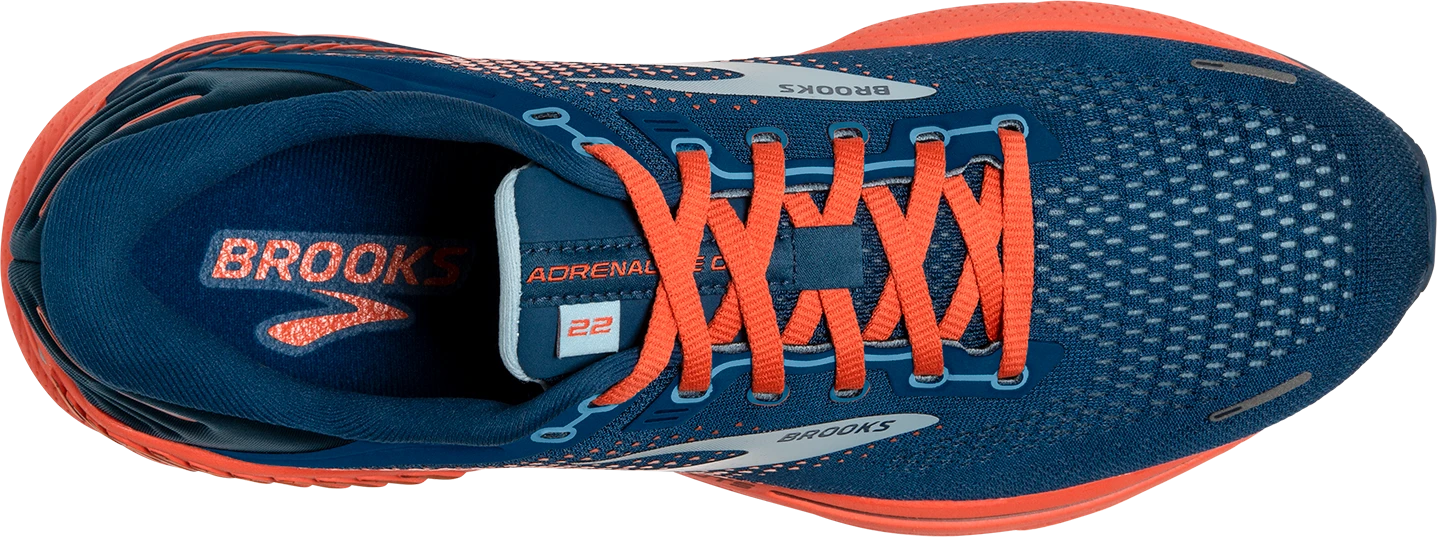 BROOKS Men's Adrenaline GTS 22 (404 - Blue/Light Blue Orange) 7 BROOKS Men's Adrenaline GTS 22 (404 - Blue/Light Blue Orange) - Image 5