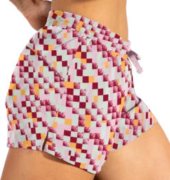 BROOKS Women's Moment 5" Shorts (128 - Pace Check Print) -Brooks AC792306 4167 461B AF56 00FA175C9405