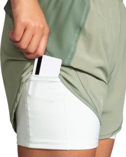 BROOKS Women's Chaser 5" 2-in-1 Short (326 - Pebble/Dark Pebble/Cool) -Brooks BAF5A9C4 BF54 461B 8643 4D5EEED4DB29