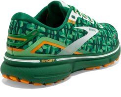 BROOKS Men's Ghost 15 “Run Lucky” (371 - Green/White/Orange) -Brooks D145F554 ADFD 4B9F 85C2 87560D3CA95F