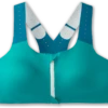 BROOKS Women's Dare Zip Run Bra 2.0 (369 - Nile Green/Lagoon/Light Mint) -Brooks D4299490 22D3 452D B2F8 F288E7858220