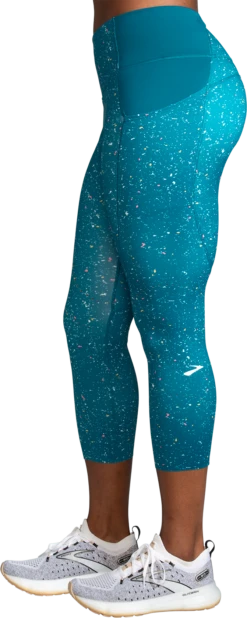 BROOKS Women's Method 3/4 Tight (486 - Lagoon Speckle Print/Lagoon) -Brooks DB0BC861 CF87 4443 8E5F 14D01F0841A4
