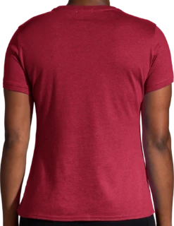 BROOKS Women's Distance Short Sleeve 2.0 (685 - Heather Razzmatazz/Rainbow Stripe) -Brooks DD37FE39 7B0A 45A6 A824 688EFB78B13C