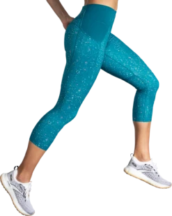 BROOKS Women's Method 3/4 Tight (486 - Lagoon Speckle Print/Lagoon) -Brooks E7D92900 B219 48A2 894F 002542A6F1EE