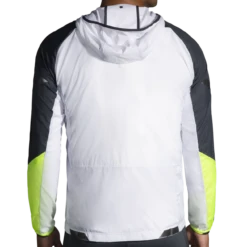 BROOKS Men’s Run Visible Convertible Jacket (134 - White/Asphalt/Nightlife) -Brooks F86F319D 84C7 4CFD A1F7 8D6ADD5697F3